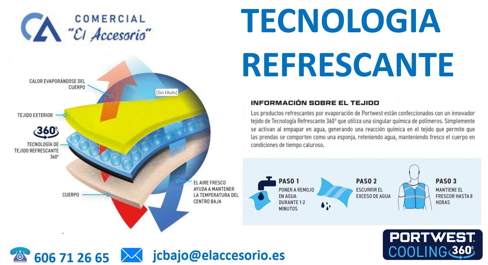 Folleto sobre la tecnología refrescante de Comercial Accesorio